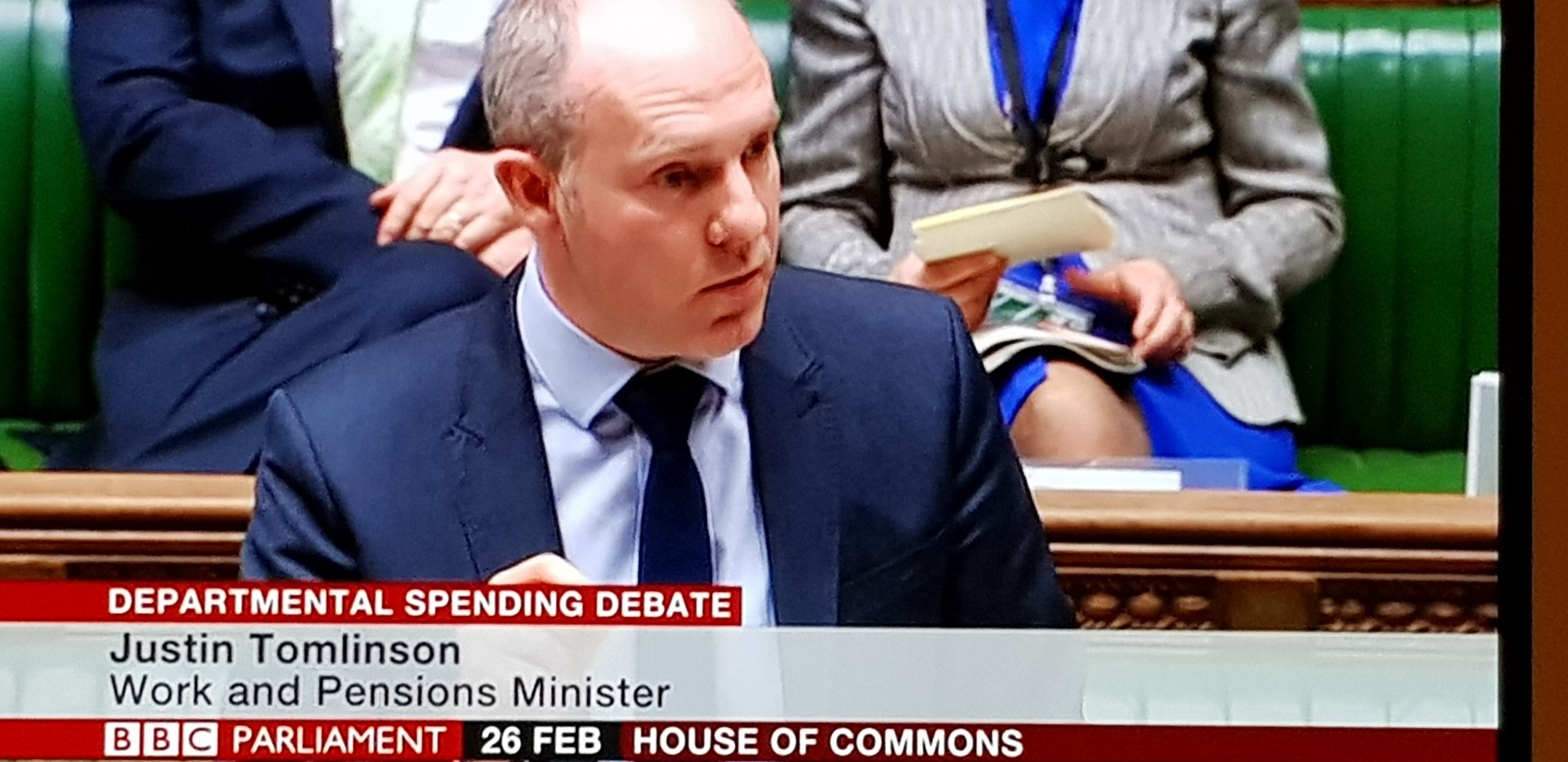 Video: Justin responds as Minister for Disabled People DWP Questions September 2020