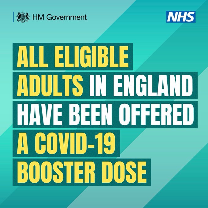 All Adults In England Offered COVID-19 Booster Vaccine