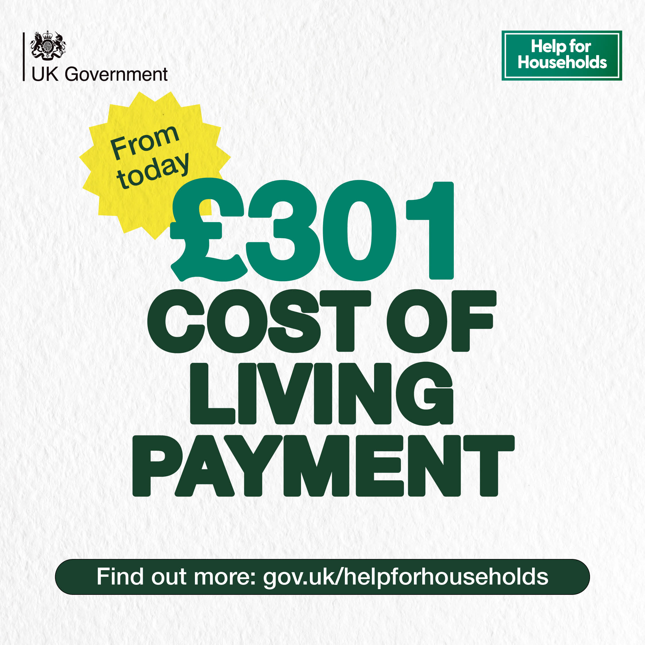 Over 8 Million Families To Receive £301 Cost Of Living Payment From Today