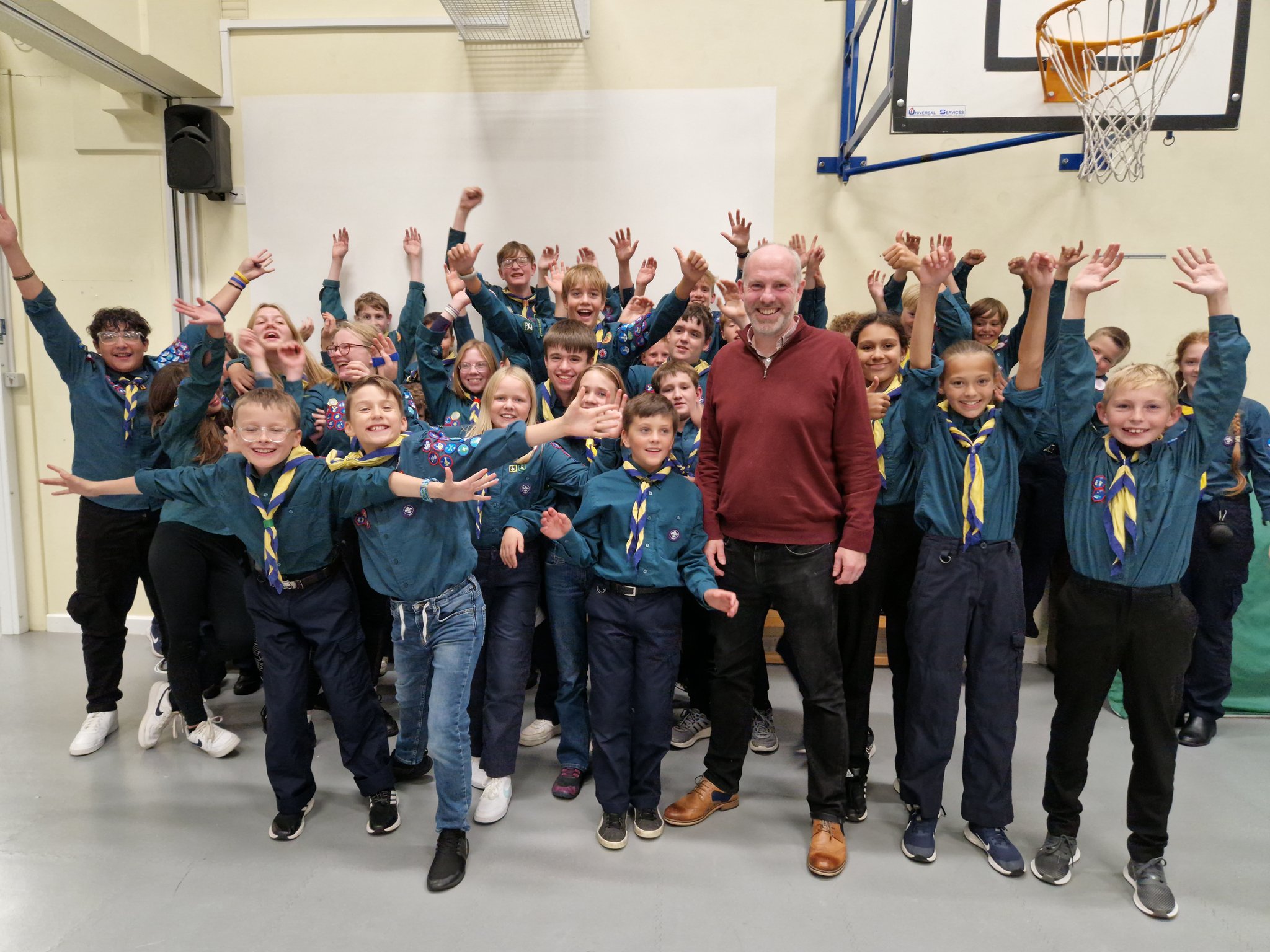 Justin Visits 7th Swindon Scouts