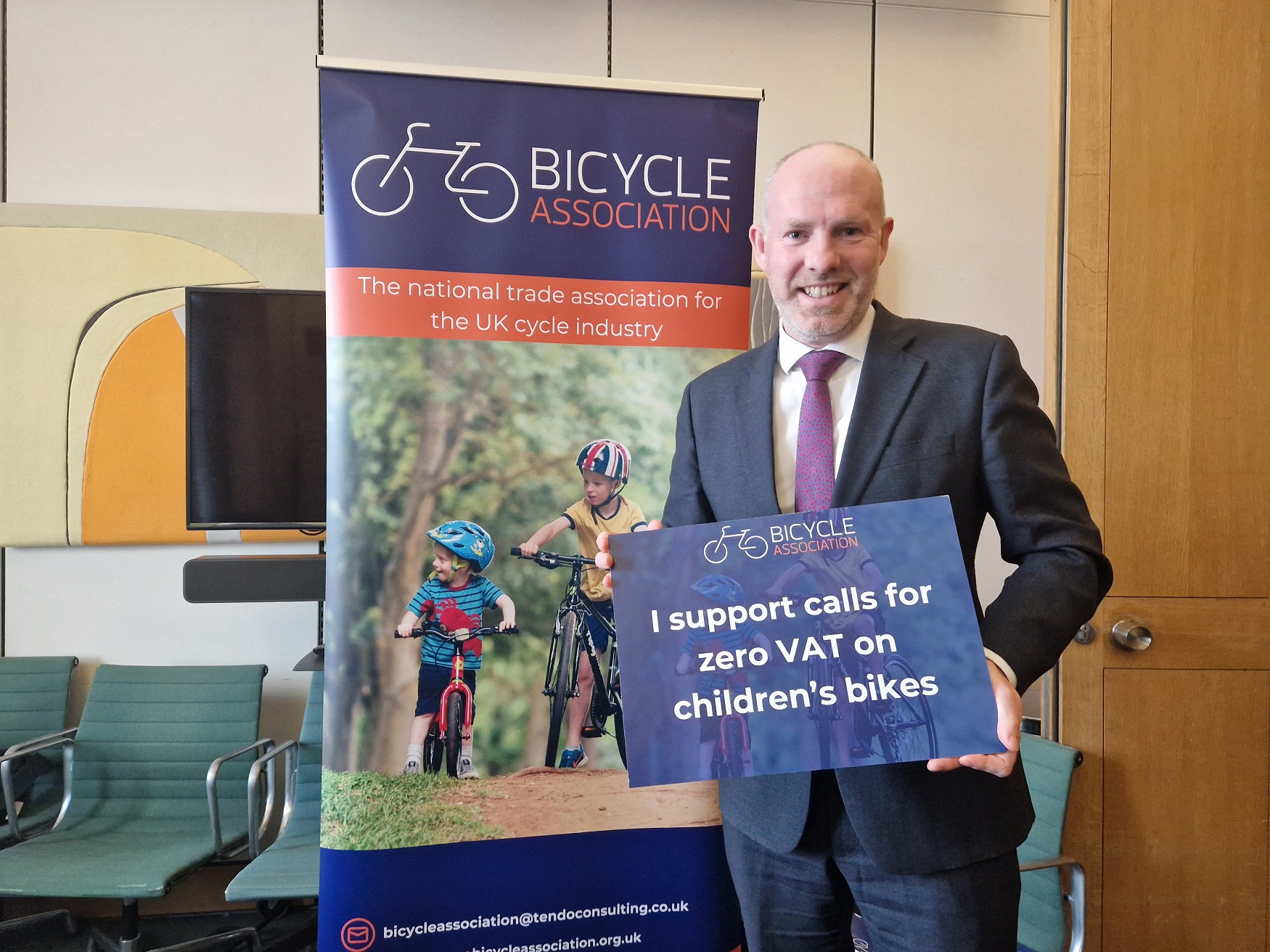 Justin Joins Bicycle Association To Get Children Cycling